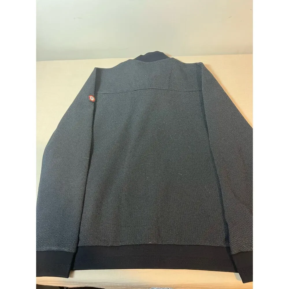 Benson & Cherry European‎ Cotton Bomber Jacket Sweater Mens Size L Dark Blue